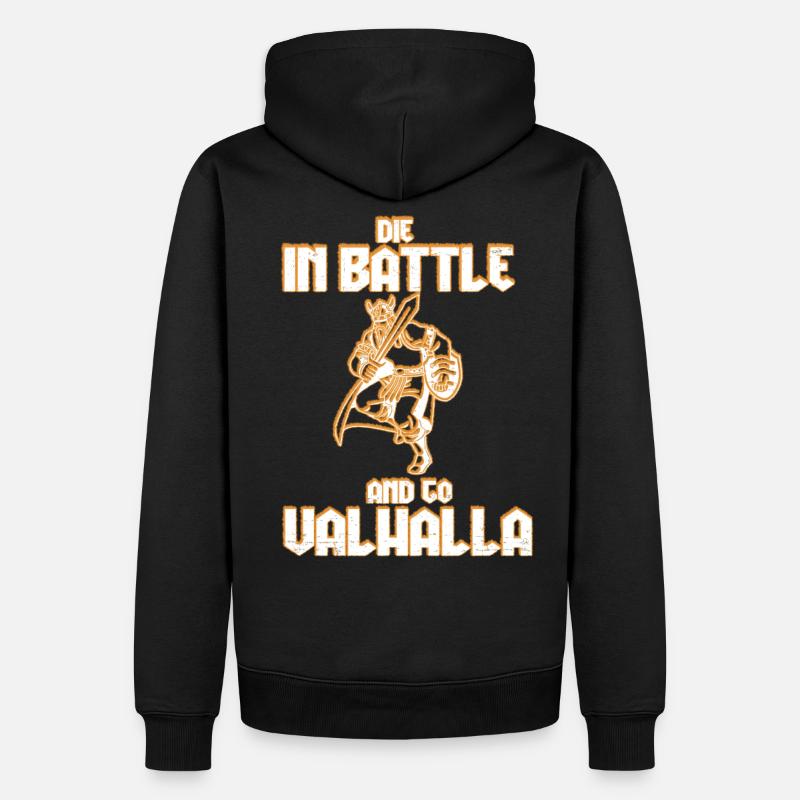 Wikinger - Männer Premium Bio Hoodie - Schwarz