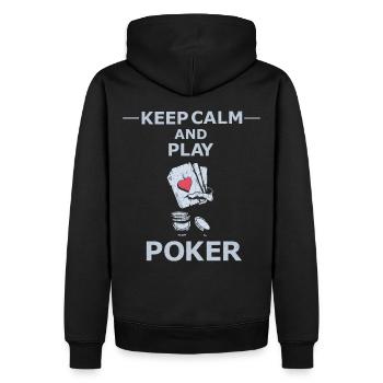 Jeu de poker Texas Hold'em jeu de cartes - Sweat à capuche Premium bio Homme - noir - Dos - Nico (187cm)