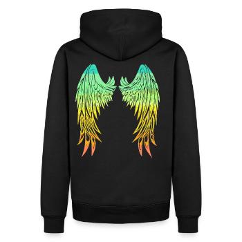 Color wings wings Angel wings 2reborn - Men’s Premium Organic Hoodie - black - Back - Nico (187cm)