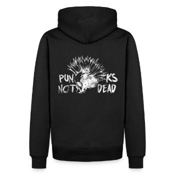 Punk Totenkopf Geschenk - Männer Premium Bio Hoodie - Schwarz - Hinten - Nico (187cm)