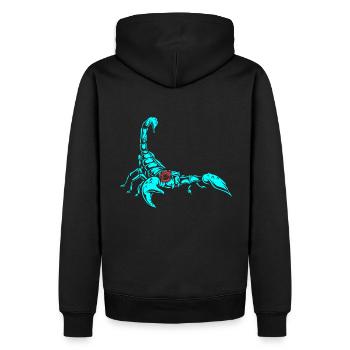 Scorpion Signes astrologiques Astrologie - Sweat à capuche Premium bio Homme - noir - Dos - Nico (187cm)