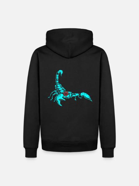 Skorpion Sternzeichen Astrologie - Männer Premium Bio Hoodie - Schwarz