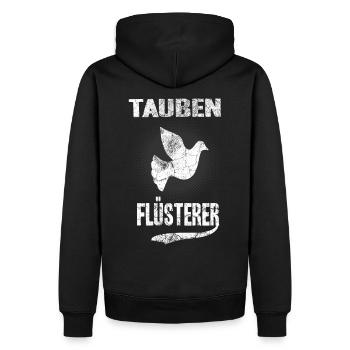 Tauben - Männer Premium Bio Hoodie - Schwarz - Hinten - Nico (187cm)