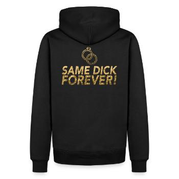 JGA bachelorette party au revoir Same Dick Forever - Sweat à capuche Premium bio Homme - noir - Dos - Nico (187cm)