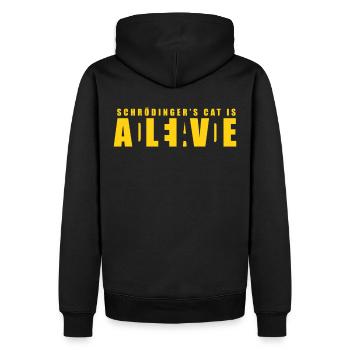 Chat de Schrödinger - Mort ou Vivant - Sweat à capuche Premium bio Homme - noir - Dos - Nico (187cm)