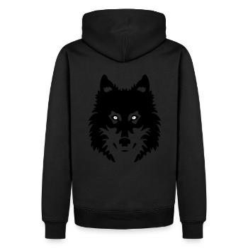 loup - Sweat à capuche Premium bio Homme - noir - Dos - Nico (187cm)