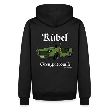 Kuebel 601 - Männer Premium Bio Hoodie - Schwarz - Hinten - Nico (187cm)