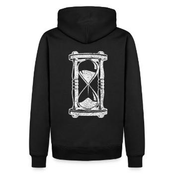 sablier - Sweat à capuche Premium bio Homme - noir - Dos - Nico (187cm)