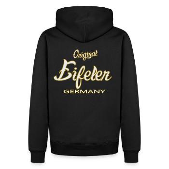 Eifler Germany - Das Original - Männer Premium Bio Hoodie - Schwarz - Hinten - Nico (187cm)