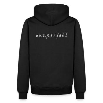 Hashtag #unperfekt - et c'est une bonne chose! - Sweat à capuche Premium bio Homme - noir - Dos - Nico (187cm)
