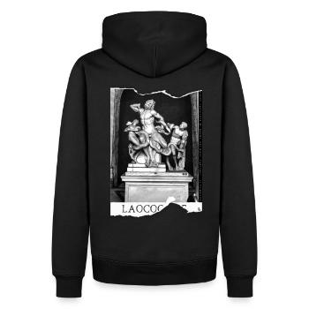laocoonte - Sweat à capuche Premium bio Homme - noir - Dos - Nico (187cm)