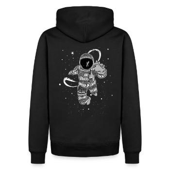 Cadeau de l'univers spatial astronaute cosmonaute Nasa - Sweat à capuche Premium bio Homme - noir - Dos - Nico (187cm)