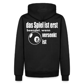 Poolbillard - Männer Premium Bio Hoodie - Schwarz - Hinten - Nico (187cm)