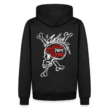 Punk ist nicht tot - Männer Premium Bio Hoodie - Schwarz - Hinten - Nico (187cm)