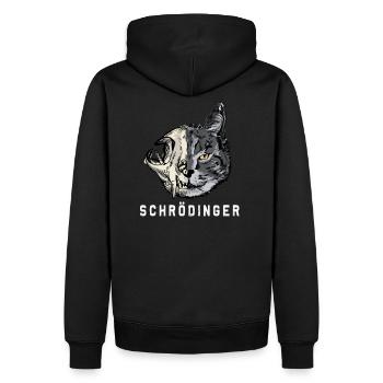 Schrödingers Katze Physik Schrödinger's Cat Geeks - Männer Premium Bio Hoodie - Schwarz - Hinten - Nico (187cm)