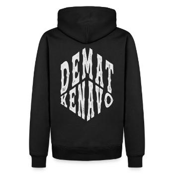 DEMAT KENAVO - Männer Premium Bio Hoodie - Schwarz - Hinten - Nico (187cm)