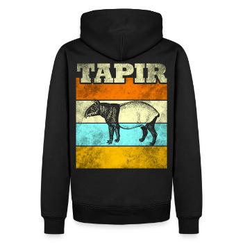 tapir - Men’s Premium Organic Hoodie - black - Back - Nico (187cm)
