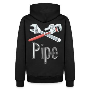 Cadeau d'outil drôle de plombier plombier - Sweat à capuche Premium bio Homme - noir - Dos - Nico (187cm)