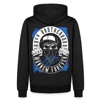 Mannheim Brotherhood - Männer Premium Bio Hoodie - Schwarz - Hinten - Nico (187cm)