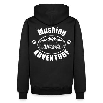 Huskies Mushing - Sweat à capuche Premium bio Homme - noir - Dos - Nico (187cm)
