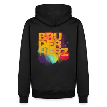 Bruderherz Bester Bruder der Welt Geschenkidee - Männer Premium Bio Hoodie - Schwarz - Hinten - Nico (187cm)