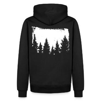 Wald - Bio Baumwolle T-Shirt Natur - Sweat à capuche Premium bio Homme - noir - Dos - Nico (187cm)