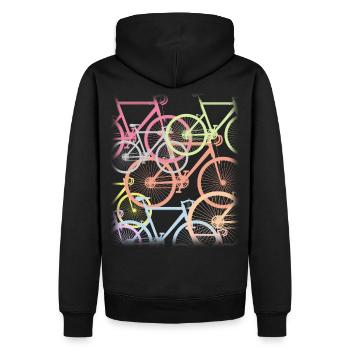 Vélos partout. Amateurs de vélo Cyclisme. - Sweat à capuche Premium bio Homme - noir - Dos - Nico (187cm)
