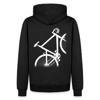 ♥Bicycle Lovers Rétro Vélo Vélo. La vie cycliste♥ - Sweat à capuche Premium bio Homme - noir - Dos - Nico (187cm)