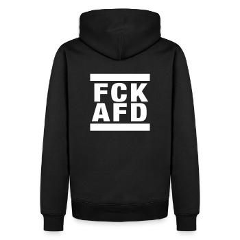 Contre les nazis - FCK AFD - Contre le droit - Sweat à capuche Premium bio Homme - noir - Dos - Nico (187cm)