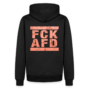Contre les Nazis - FCK AFD - Contre droite - Spécial - Sweat à capuche Premium bio Homme - noir - Dos - Nico (187cm)