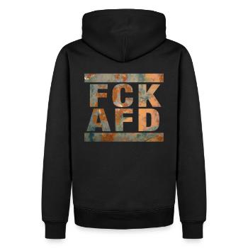 Contre les nazis - FCK AFD - Contre le droit - Sweat à capuche Premium bio Homme - noir - Dos - Nico (187cm)
