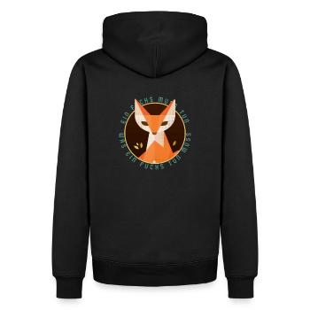 Un renard doit faire, renards, débutants - Sweat à capuche Premium bio Homme - noir - Dos - Nico (187cm)
