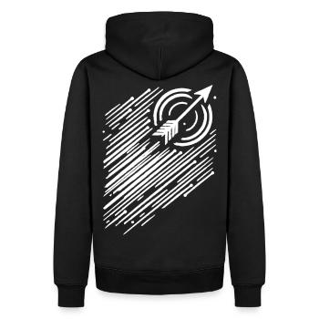 bogensport bogenschütze bsv bogenschießen bogen - Männer Premium Bio Hoodie - Schwarz - Hinten - Nico (187cm)