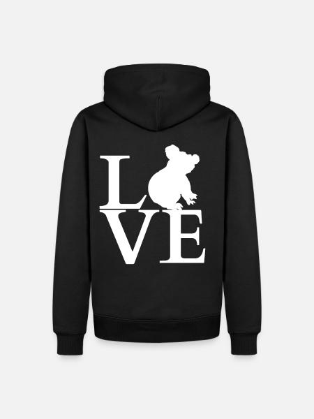 Love Koala Bear - Men’s Premium Organic Hoodie - black