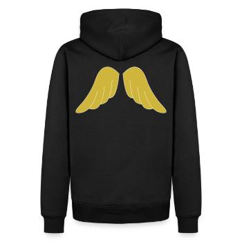 Des ailes comme un ange - Sweat à capuche Premium bio Homme - noir - Dos - Nico (187cm)