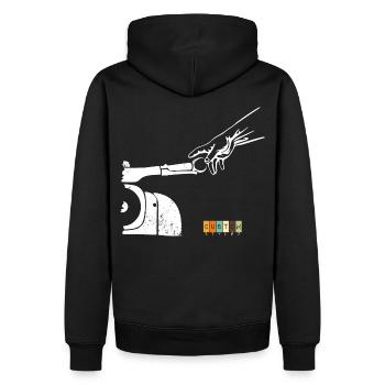 Schwalbefahrer - Simson Schwalbe DDR - Sweat à capuche Premium bio Homme - noir - Dos - Nico (187cm)