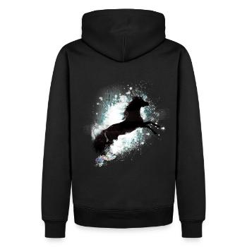 Free Spirit - Männer Premium Bio Hoodie - Schwarz - Hinten - Nico (187cm)