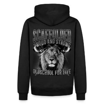 Scaffolder Oldschool pour live - Sweat à capuche Premium bio Homme - noir - Dos - Nico (187cm)