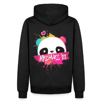 Abschluss 2022, Schulabschluss Shirt 22 - Männer Premium Bio Hoodie - Schwarz - Hinten - Nico (187cm)