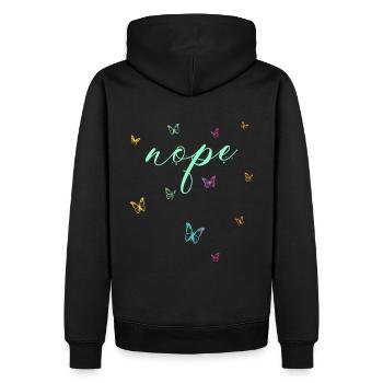 Nope - Just say no! - Men’s Premium Organic Hoodie - black - Back - Nico (187cm)