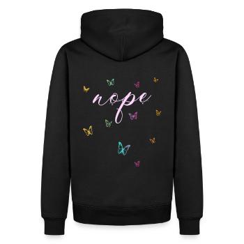 Nope - Just say no! - Men’s Premium Organic Hoodie - black - Back - Nico (187cm)