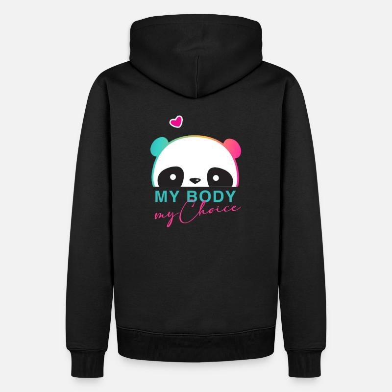 Mon corps - Mon choix - Sweat à capuche Premium bio Homme - noir