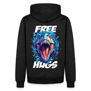Dino Dinosaur T-Rex Rex Gift - Men’s Premium Organic Hoodie - black - Back - Nico (187cm)
