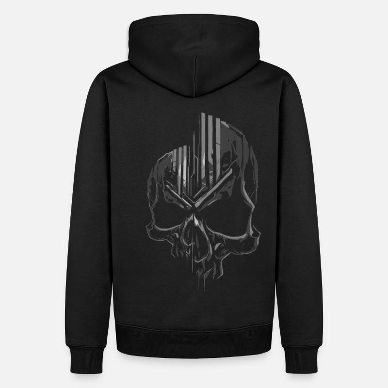 Crâne - Sweat à capuche Premium bio Homme - noir