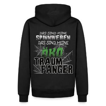 Öko Traumfänger - Spinne Schlaf Natur Geschenk - Männer Premium Bio Hoodie - Schwarz - Hinten - Nico (187cm)