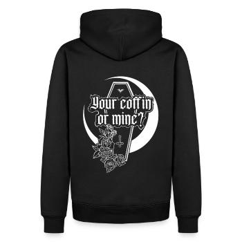 Votre cercueil ou le mien? - Sweat à capuche Premium bio Homme - noir - Dos - Nico (187cm)