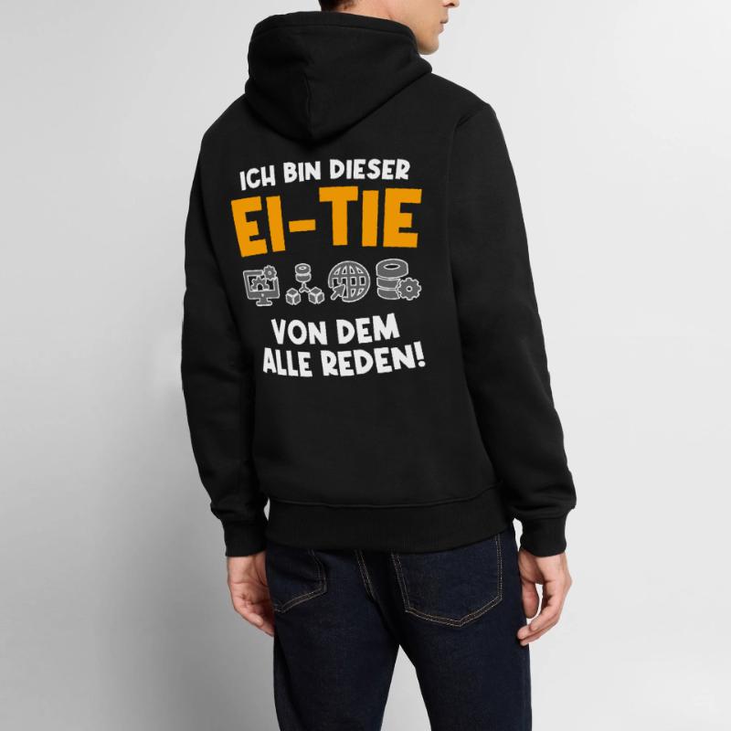 IT Abteilung Techniker Ei-Tie Computer Netzwerk Männer Premium Bio Hoodie