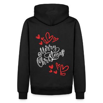 Merry Christmas from the bottom of my heart - Men’s Premium Organic Hoodie - black - Back - Nico (187cm)