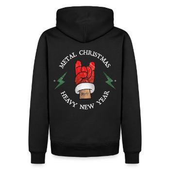Idée de cadeau de Noël pour heavy metal - Sweat à capuche Premium bio Homme - noir - Dos - Nico (187cm)