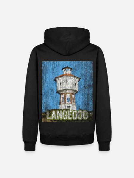 Île de Langeoog Longing - Sweat à capuche Premium bio Homme - noir